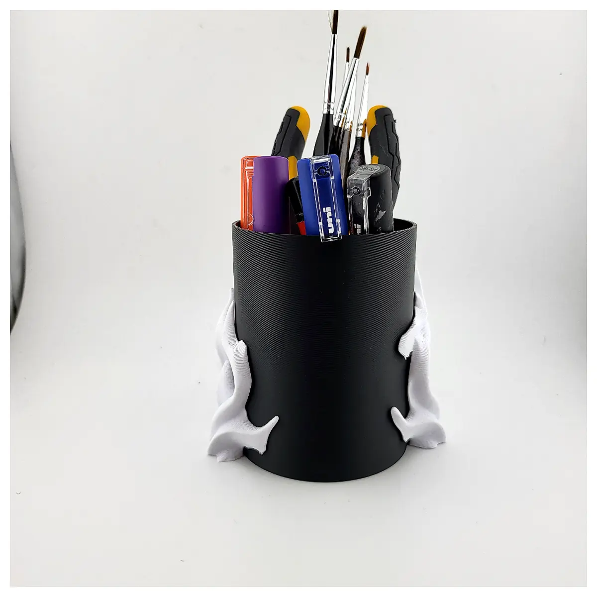 Pen Holder Skull Organizer Skull Design Art Supplies Tool Holder Parts Repair Universal Accessory