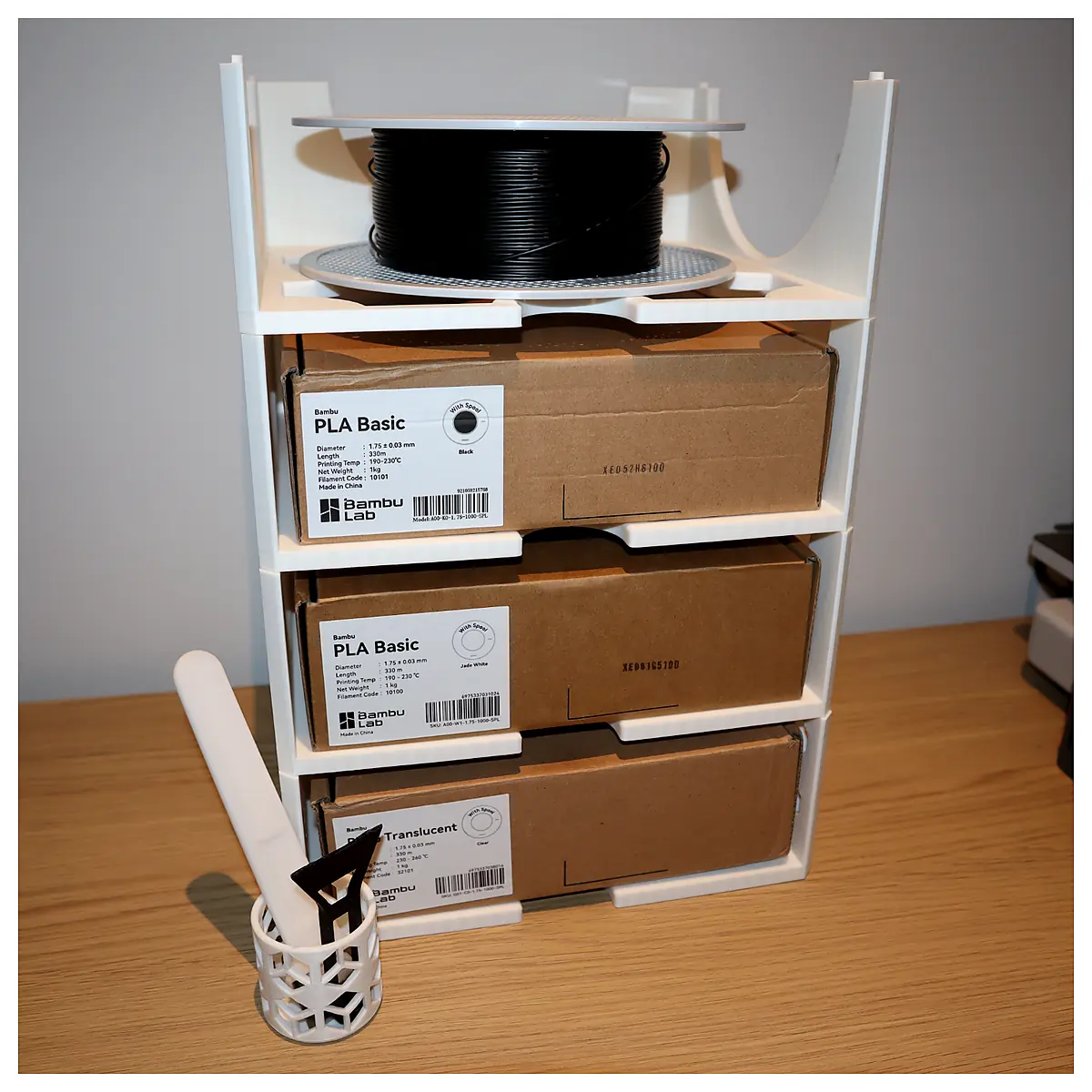 Stackable Storage Stack Filament Boxes Organizer Storage Solutions Parts Organizer Modular Shelving