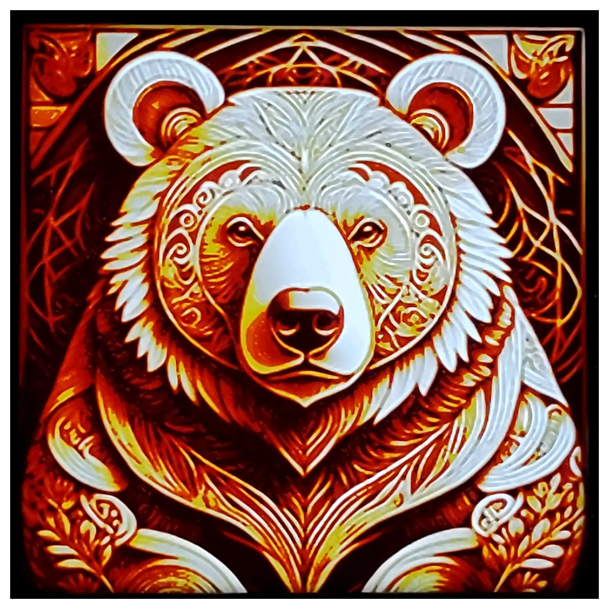 Bear Lantern Lithophane DIY Photo Craft Night Decor Picture Frame Ornament Wall Art Personalized Gift Home Decoration