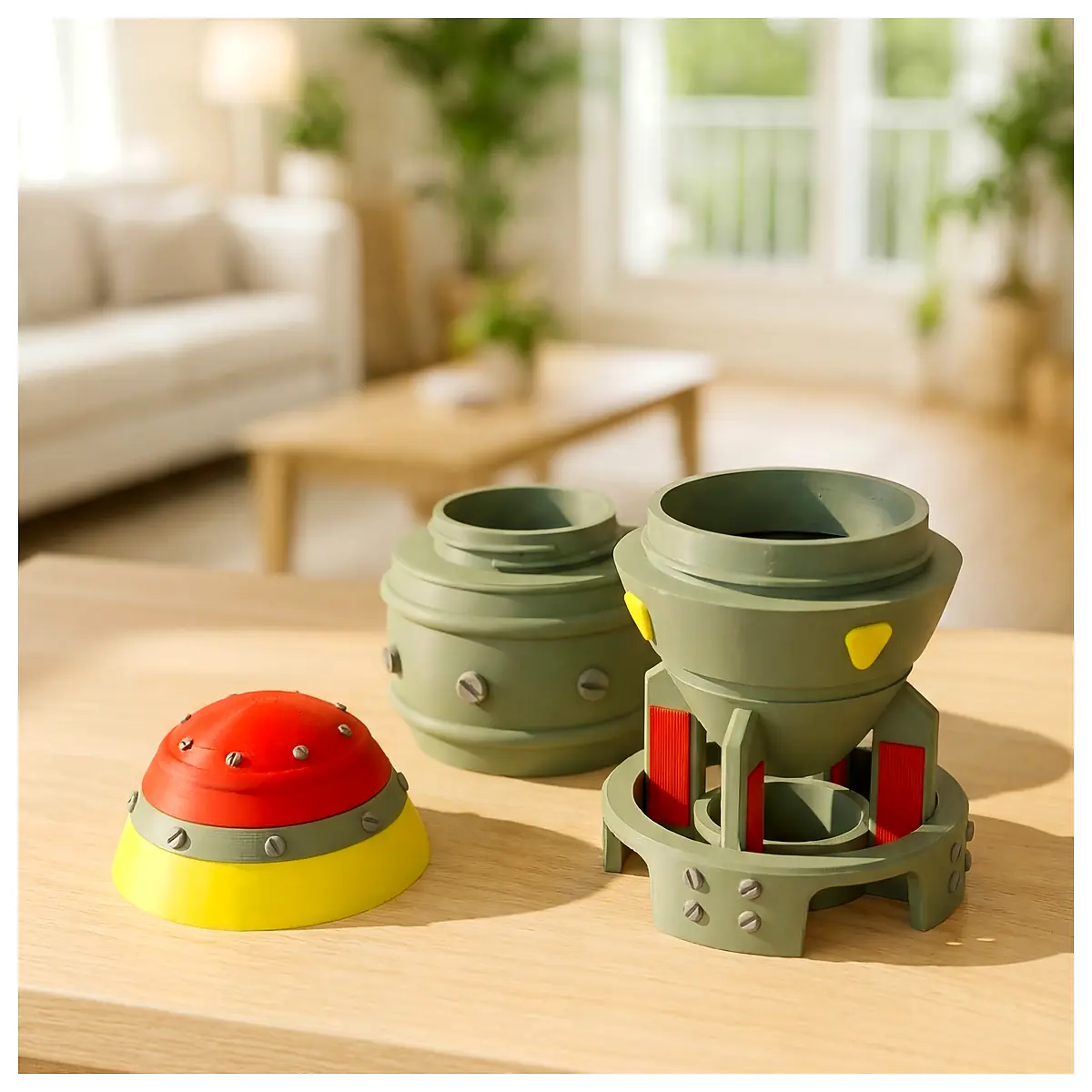 Mini Nuke Bomb Container Fallout Style Parts Repair Maintenance Universal Accessories
