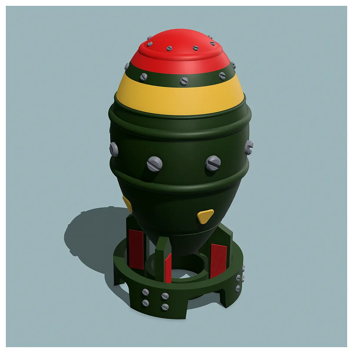 Mini Nuke Bomb Container Fallout Style Parts Repair Maintenance Universal Accessories