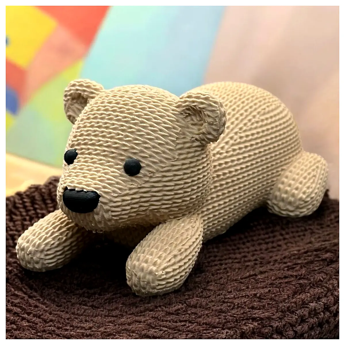 Knitted Teddy Bear Plush Soft Toy Children s Gift Cute Pillow Baby Companion Huggable Comfort
