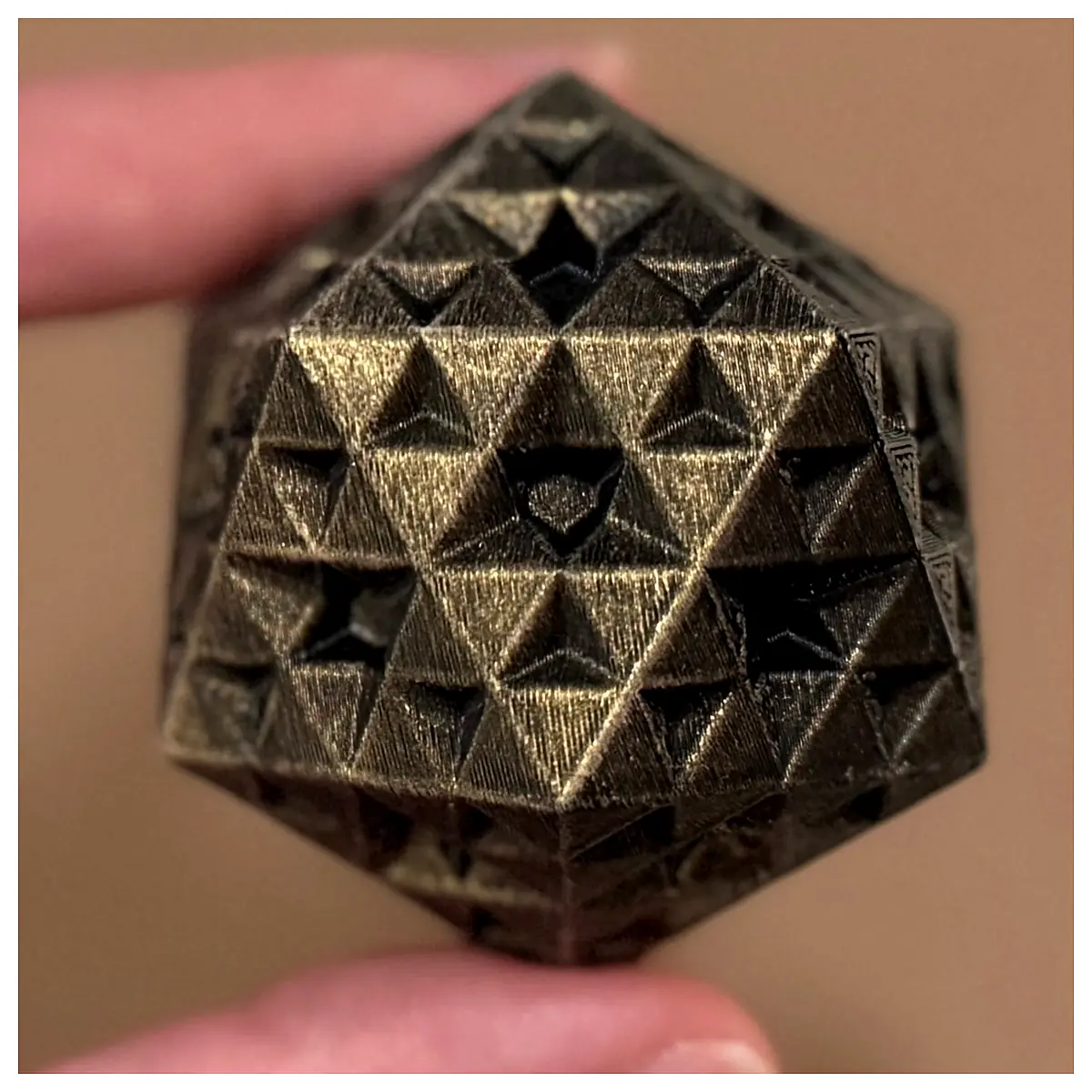 Sierpinski Icosahedron Model Geometric Puzzle STEM Education 3D Geometry Decoration Level 2