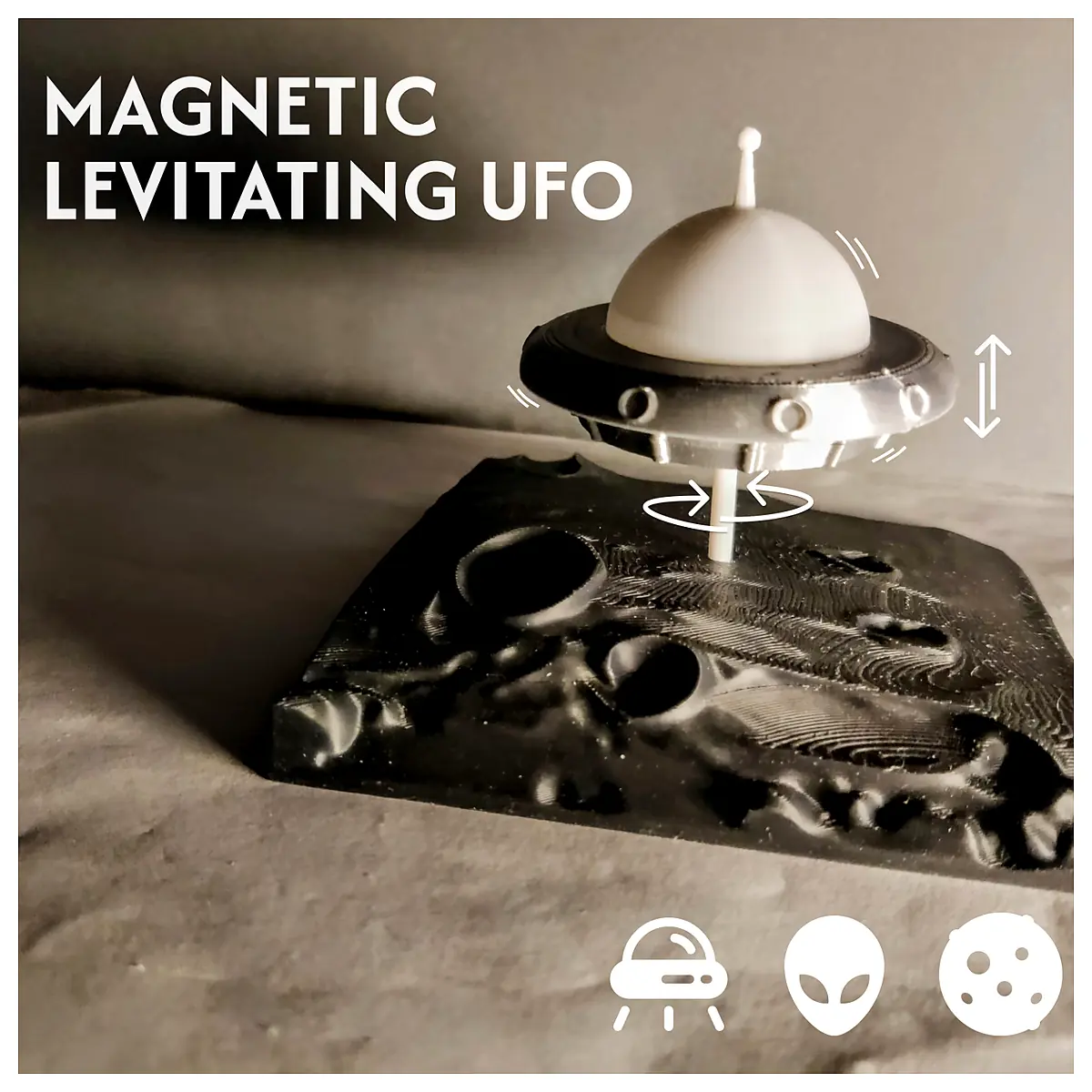 Magnetic Levitation UFO Model Toy Sci Fi Flying Disc Space Exploration Kids Gift Tech Magnetic Spaceship