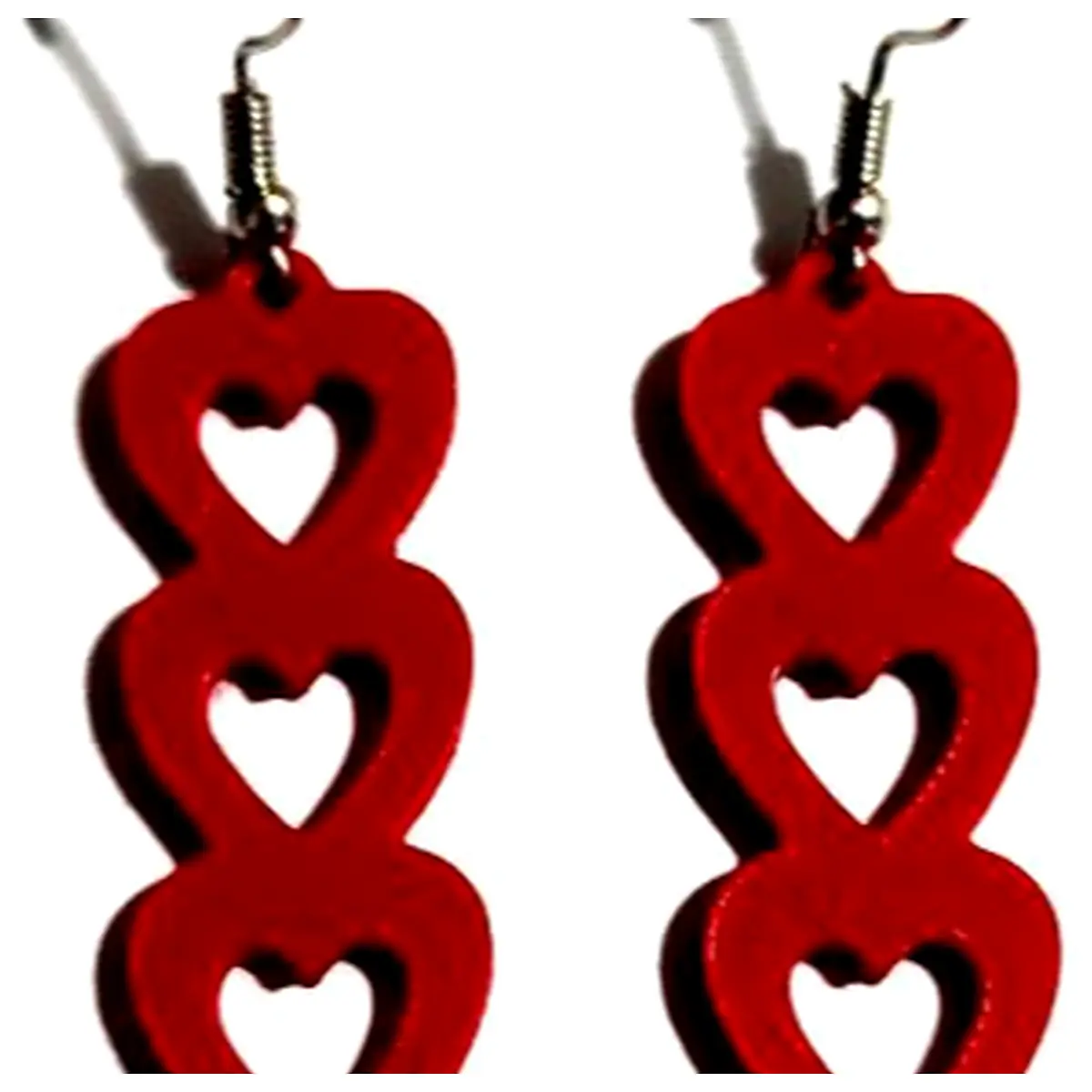 Triple Love Earrings Valentine s Day Gift Romantic Jewelry Anniversary Present Accessories