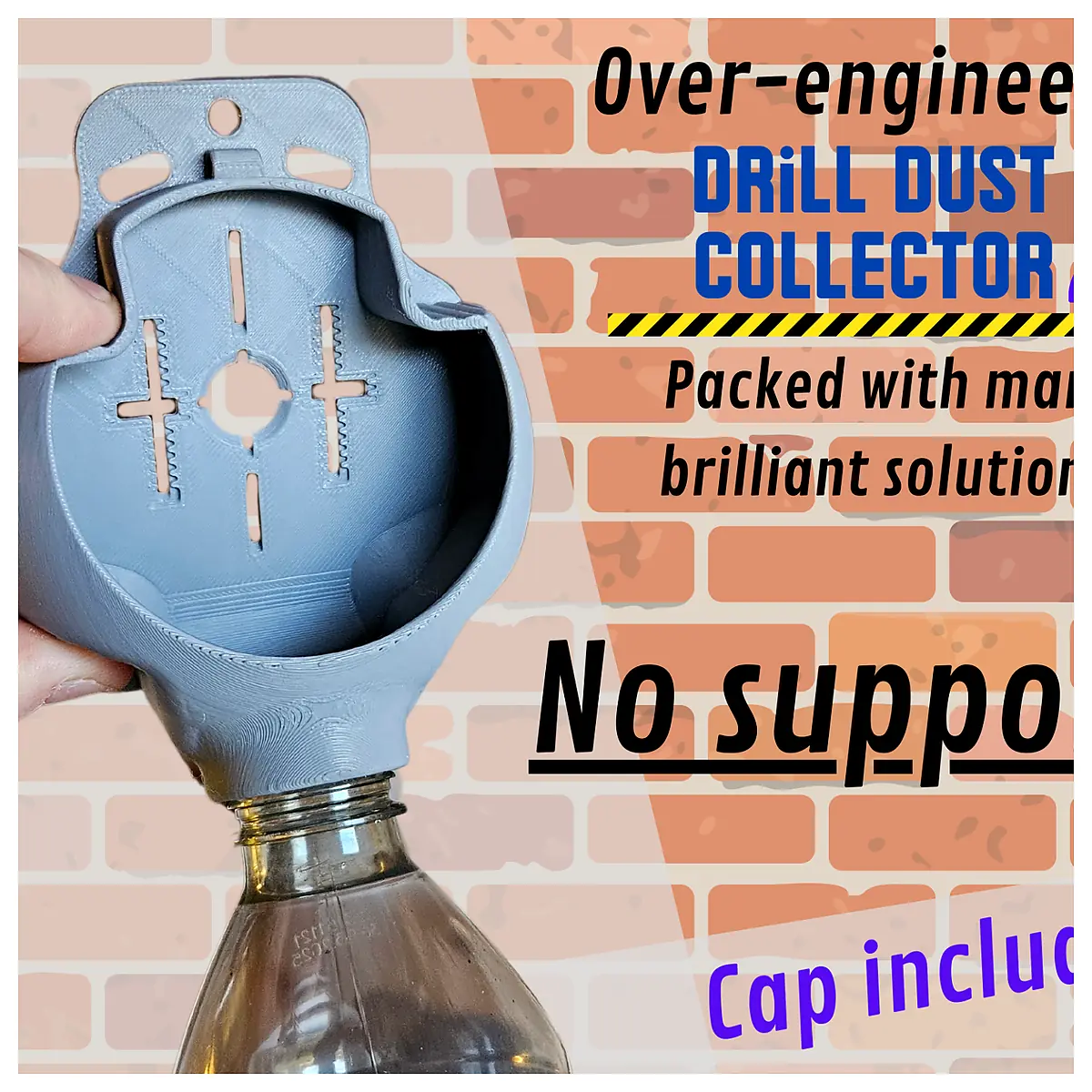 Drill Dust Collector V2 Over Engineered Edition Dust Collection Dust Removal Powerful Vacuum Industrial Cleaning Parts