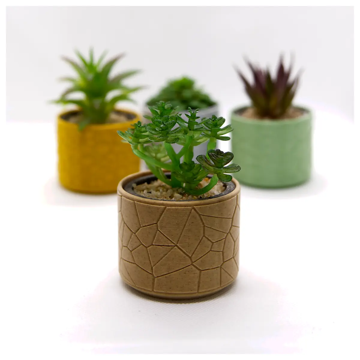 Stone Pattern Straight Vase Decoration Home Accent Gift Living Room Decor Modern Design Elegant Vase