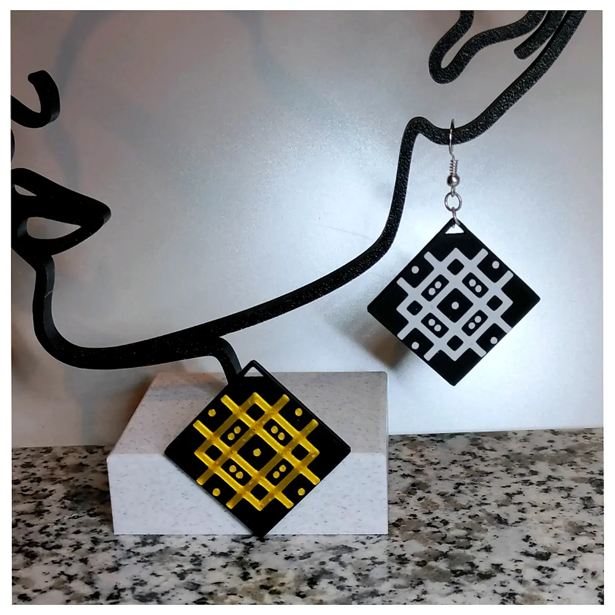 Modern Earrings No 3 Decoration Accessory Trendy Elegant Compatible with Phone Bag Party Daily Wear