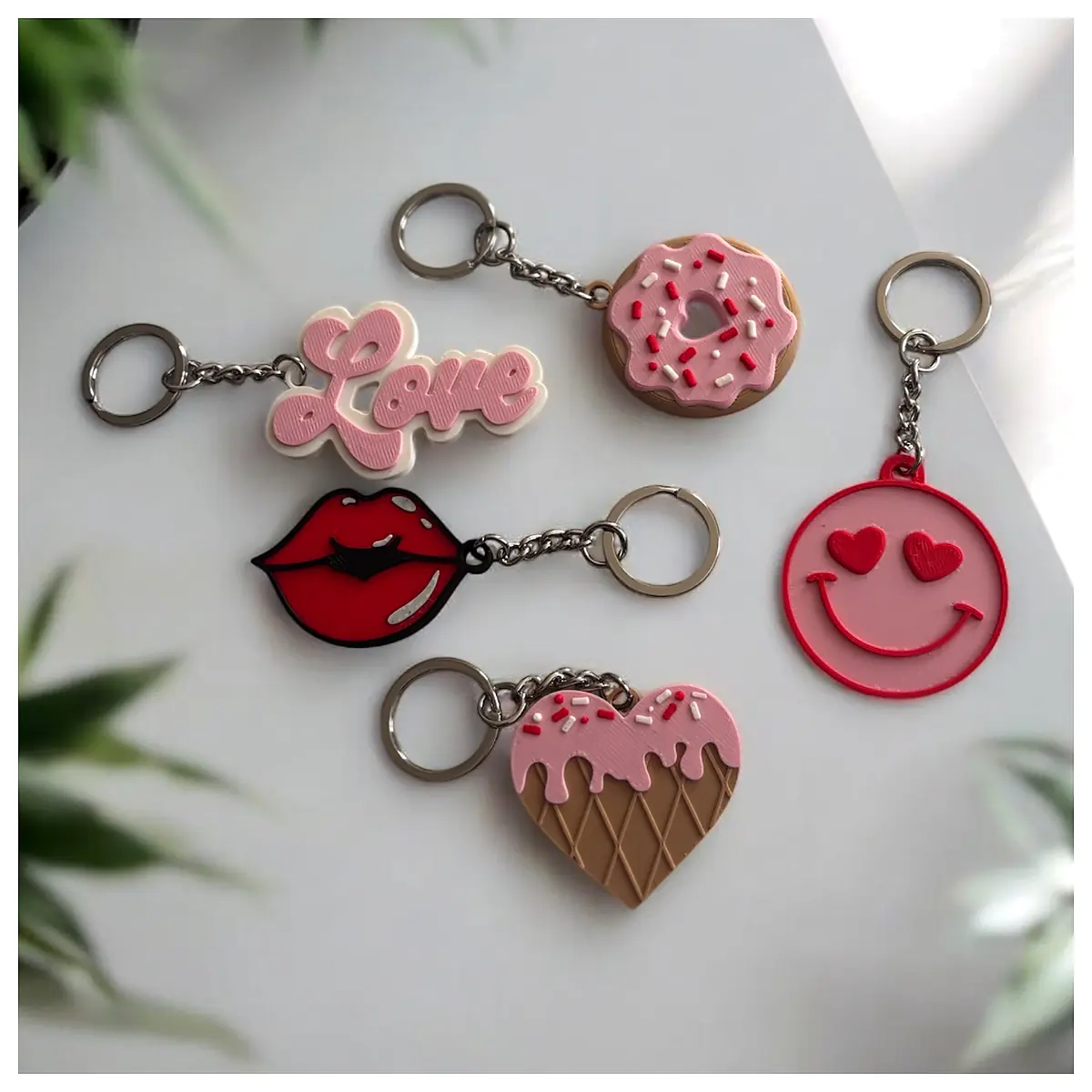Valentine s Day Keychain Heart Decor Gift Anniversary Keepsake Romantic Present