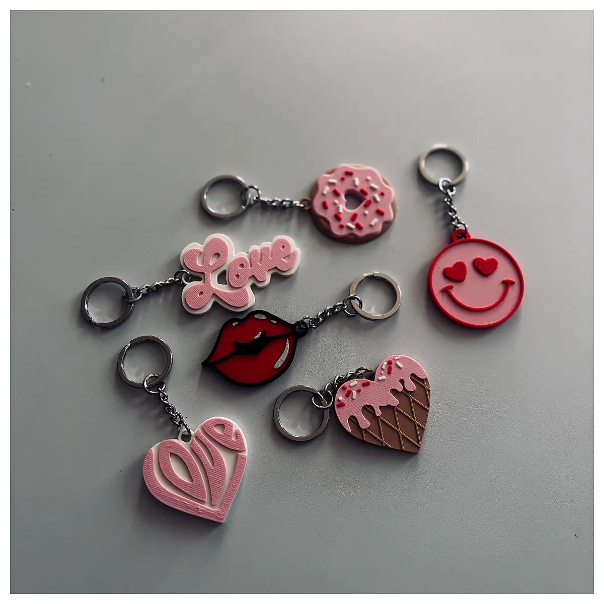 Valentine s Day Keychain Heart Decor Gift Anniversary Keepsake Romantic Present