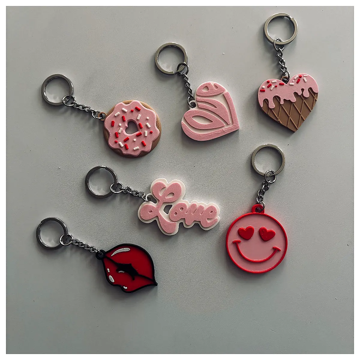 Valentine s Day Keychain Heart Decor Gift Anniversary Keepsake Romantic Present