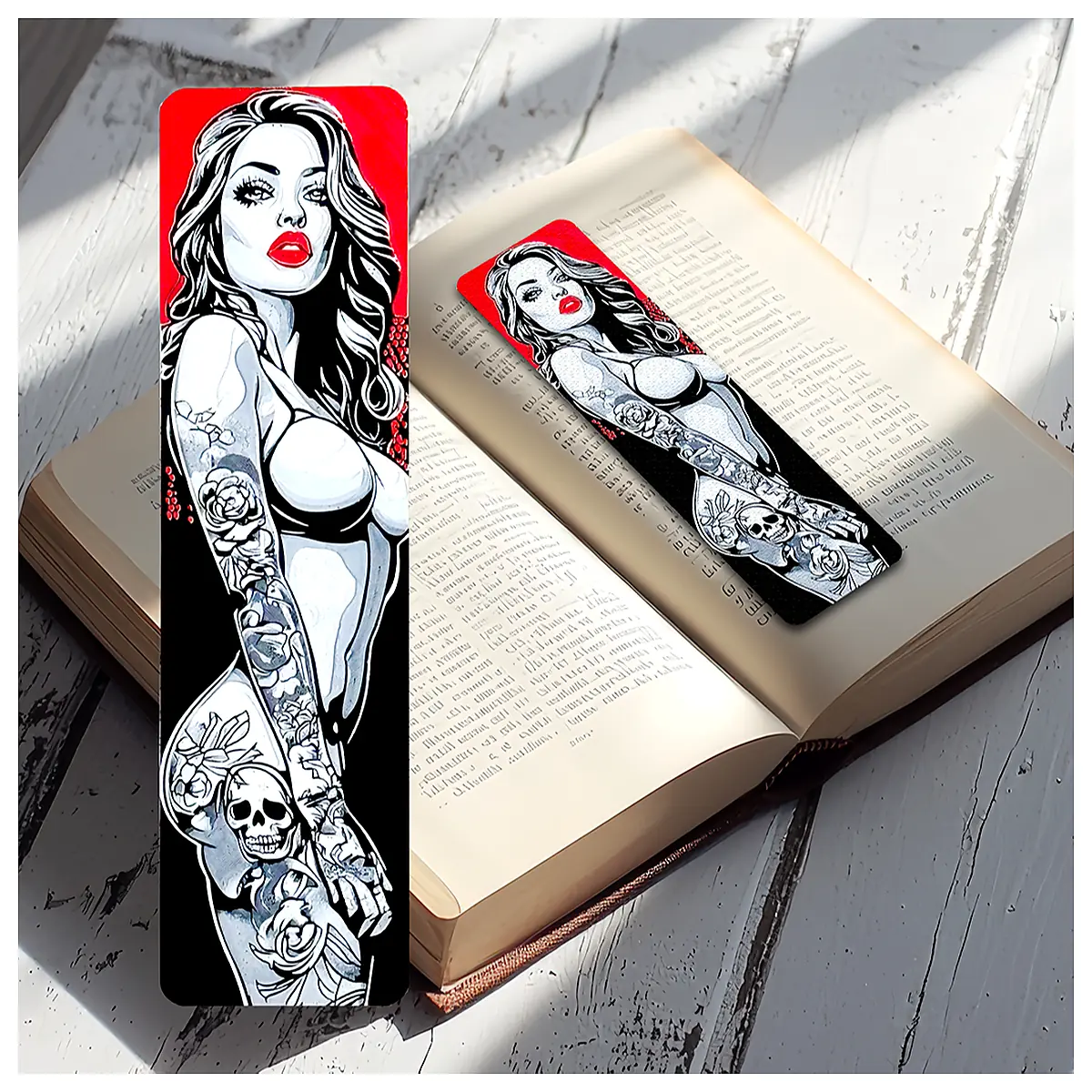 Tattooed Girl Bookmark Tattoo Symbol Protection Art Jewelry Memorial Unique Tattoo Art Gift
