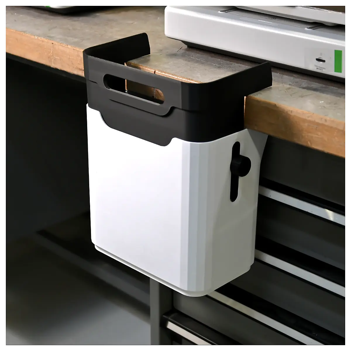 Clamp On Desk Bin Organizer Holdall Wastebasket Multi Purpose Storage Container Desk Caddy