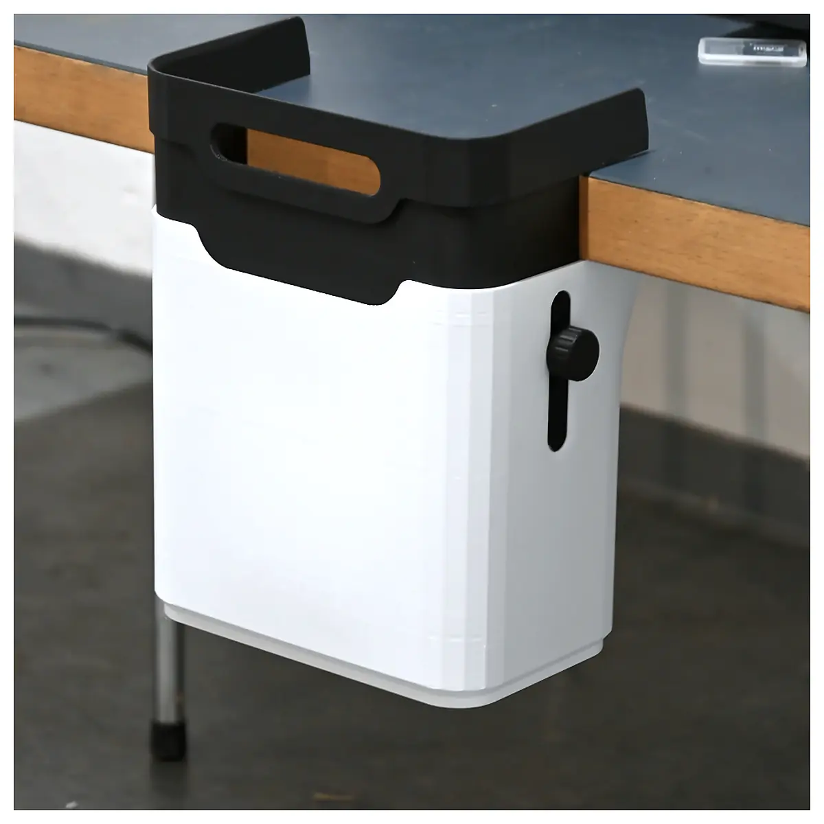 Clamp On Desk Bin Organizer Holdall Wastebasket Multi Purpose Storage Container Desk Caddy