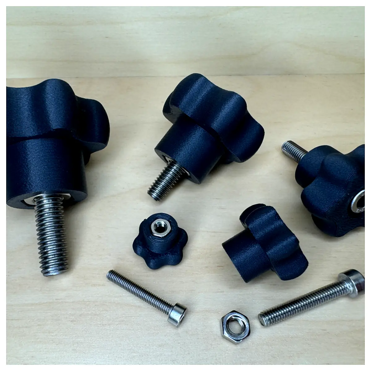 DIN912 Star Knob Screw Caps M3 M4 M5 M6 M8 M10 Accessories Fasteners Parts Repair