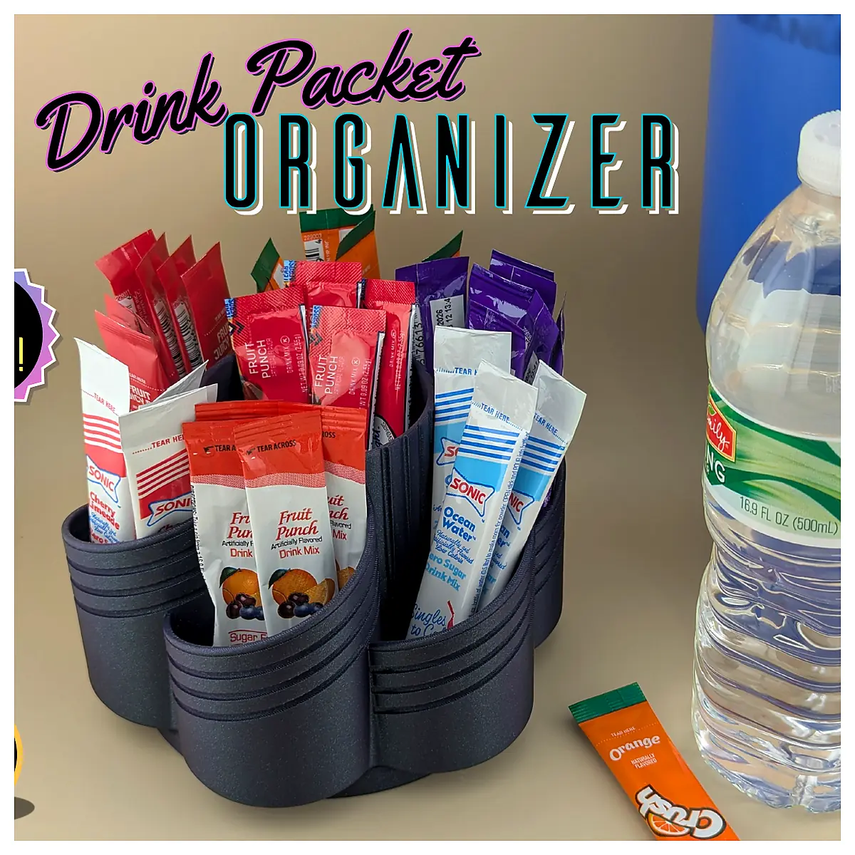 Drink Packet Organizer Multi Use Convenient Storage Container Protection for Drinks