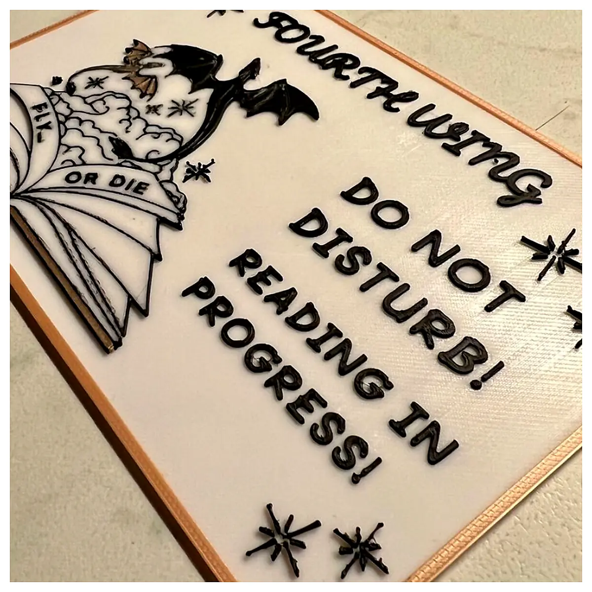 Fourth Wing Do Not Disturb Sign Reading Book Sign Reading Books Book Collection Reading Accessories Book Reader