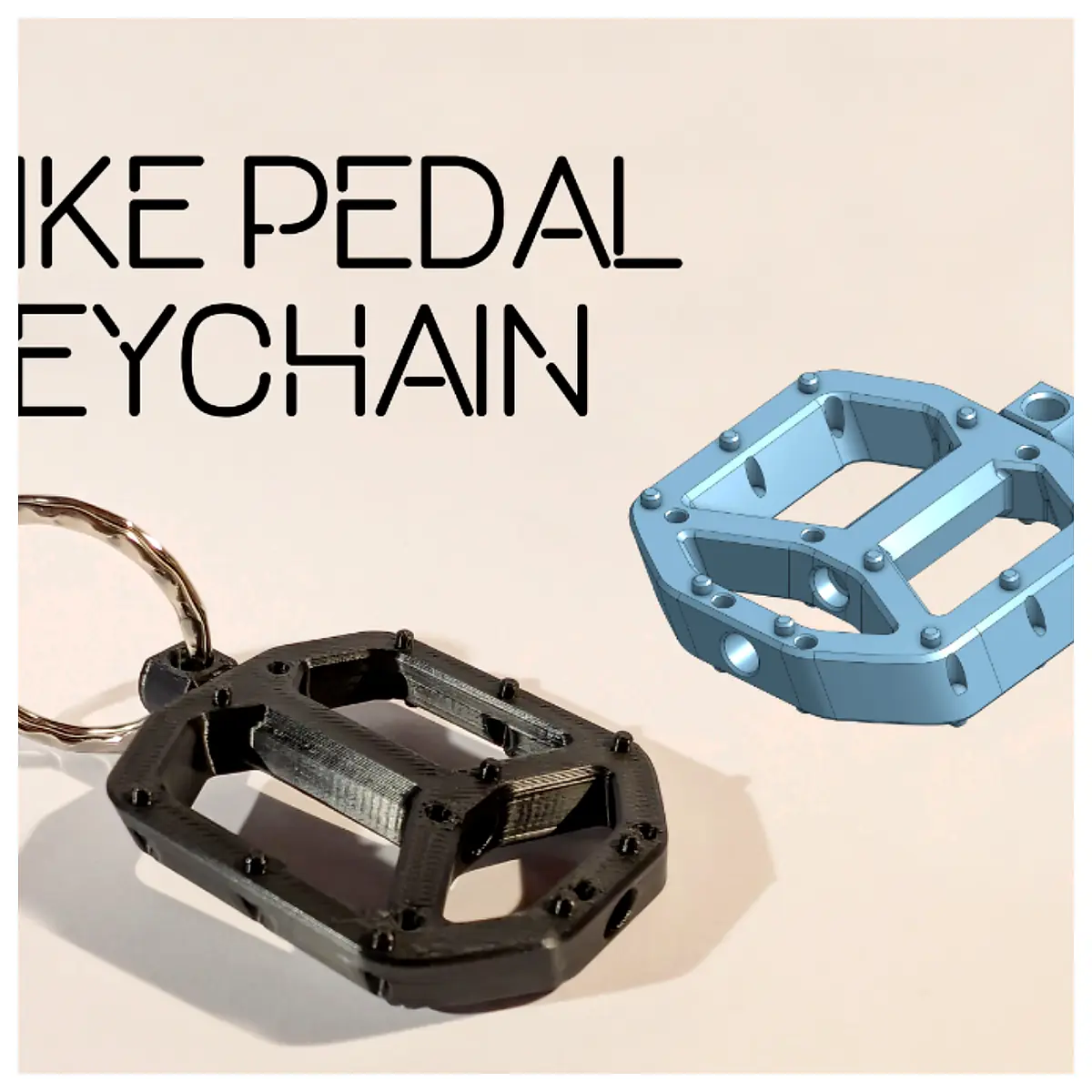 Bike Pedal Keychain Replacement Parts Repair Cycling Accessory Pedal Keyring Gear