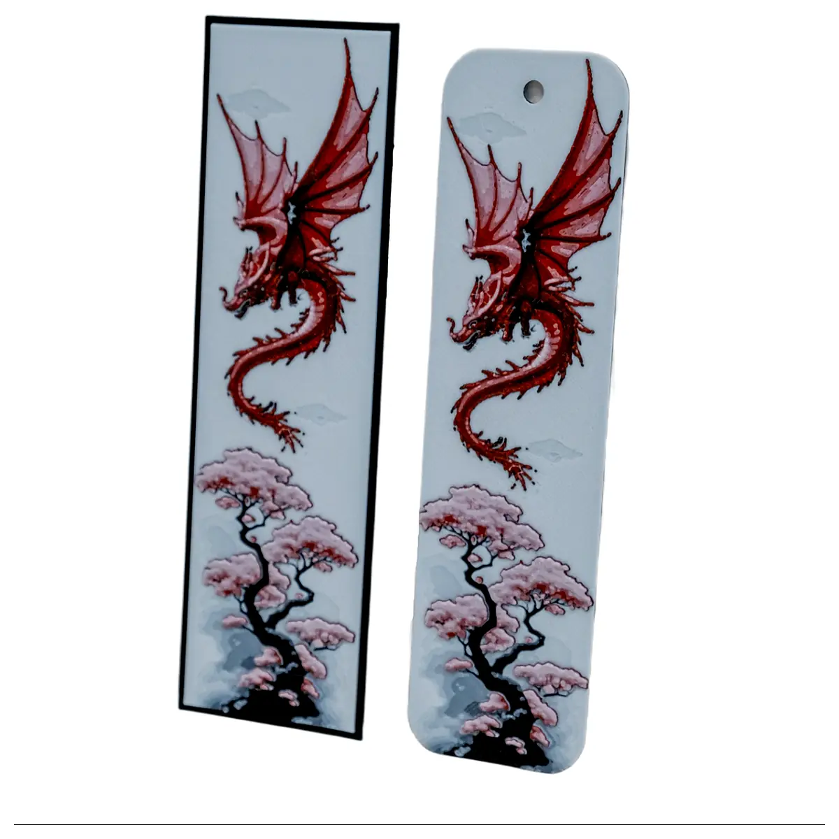 Cherry Blossom Bookmark Dragon Design Writing Accessory Decorative Page Protector Universal Bookmark