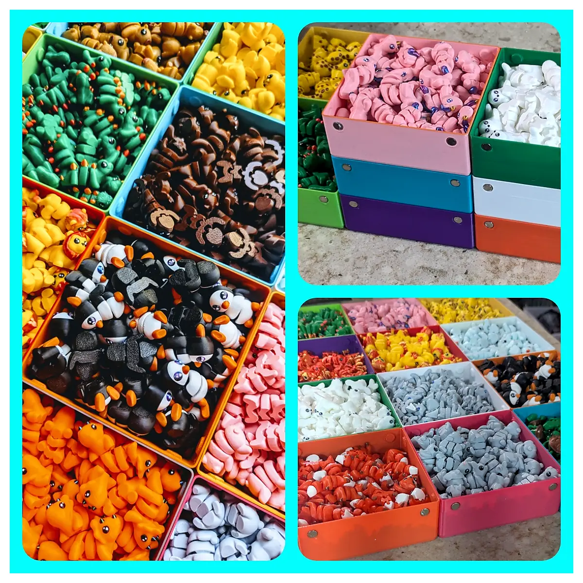 Stackable Magnetic Storage Boxes Flush Lid Organizer Parts Storage Solutions Creative Toys Storage Box