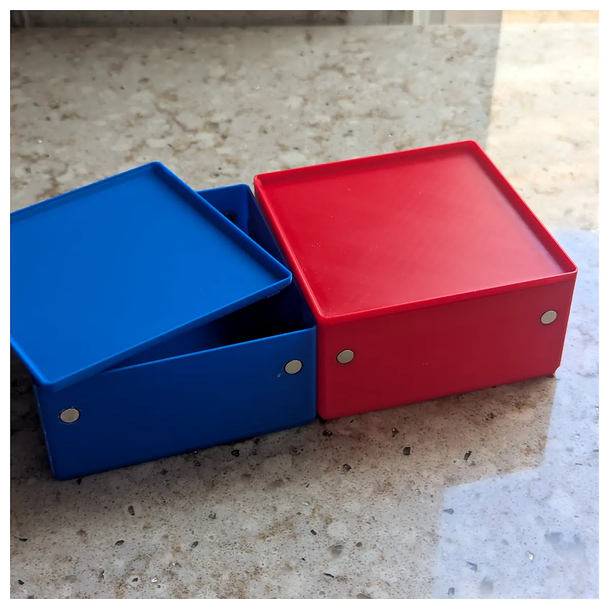 Stackable Magnetic Storage Boxes Flush Lid Organizer Parts Storage Solutions Creative Toys Storage Box