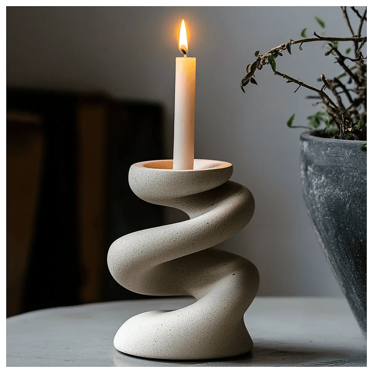 Curved Candle Holder Decor Placement Creative Modern Home Decoration Candle Stand Parts Repair
