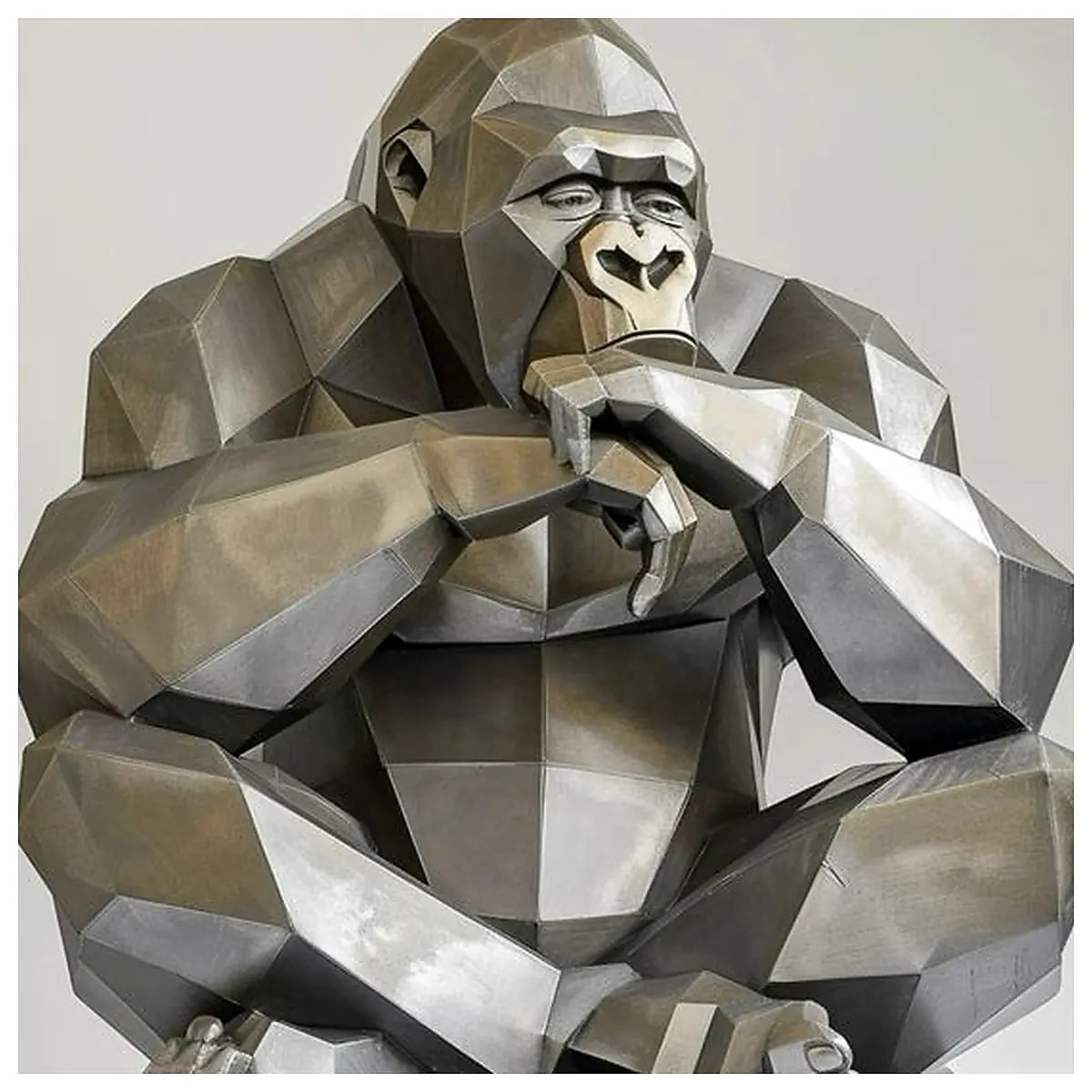 Low Poly Ape Figurine Realistic Model Collectible Parts Repair Universal Accessory