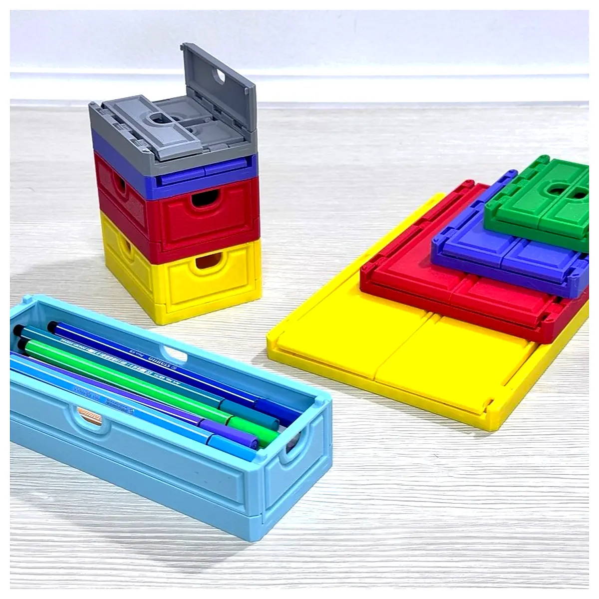 Stackable Foldable Organizer Multi Storage Boxes Collapsible Shelving Unit Storage Solutions