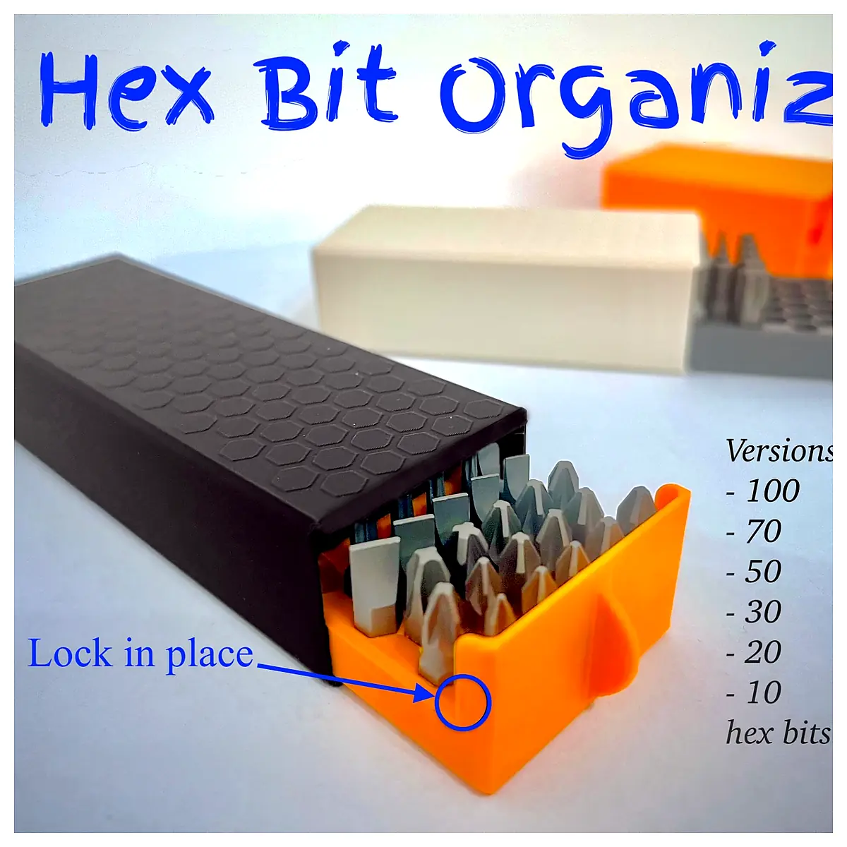 Hex Bit Organizer 100 Bit Set Drill Bit Tool Kit Repair Maintenance Parts