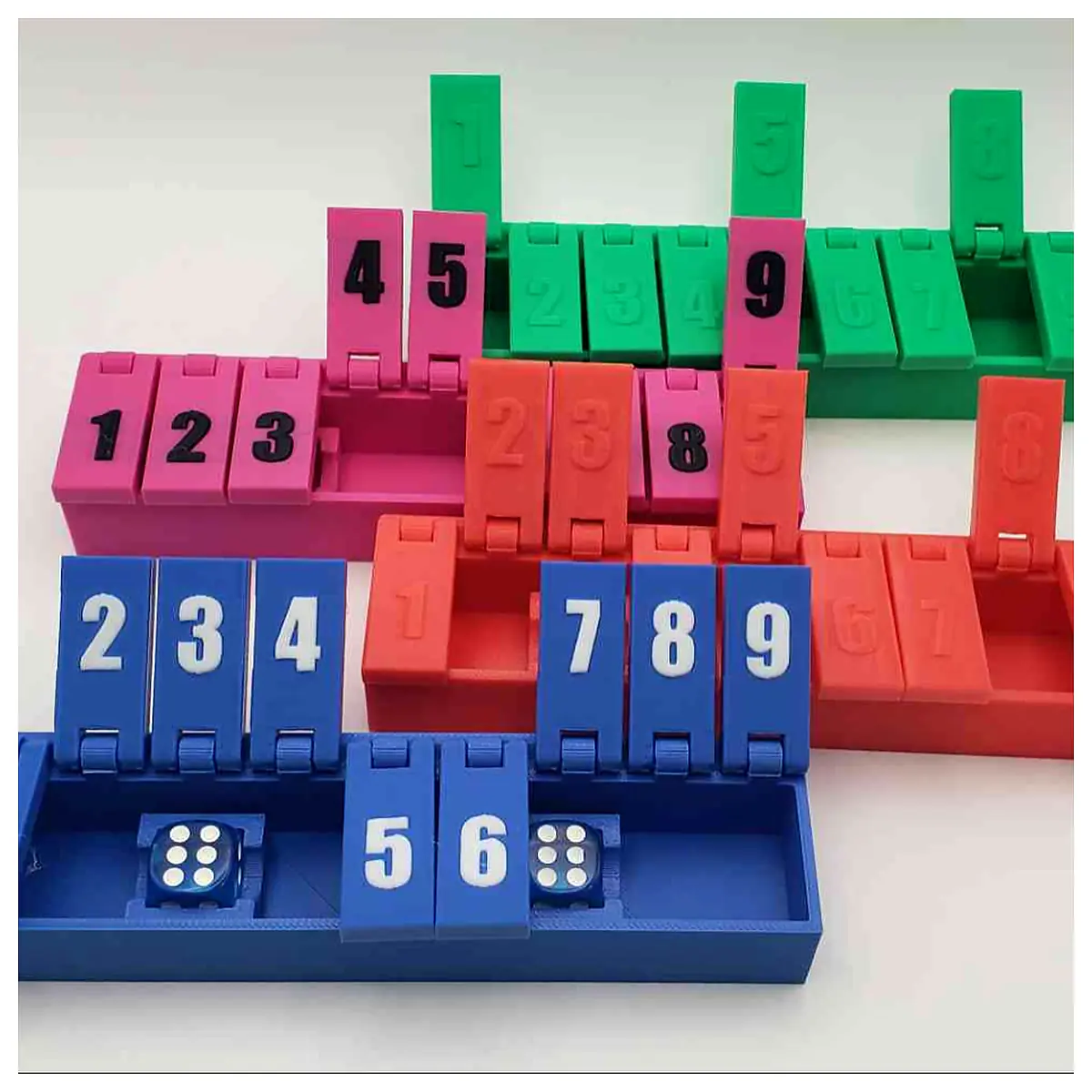 Shut The Box 1 9 Puzzle Game Mat Brain Teaser Game Quick Thinking Game Challenge Fun Family Game 1 9 Puzzle Set