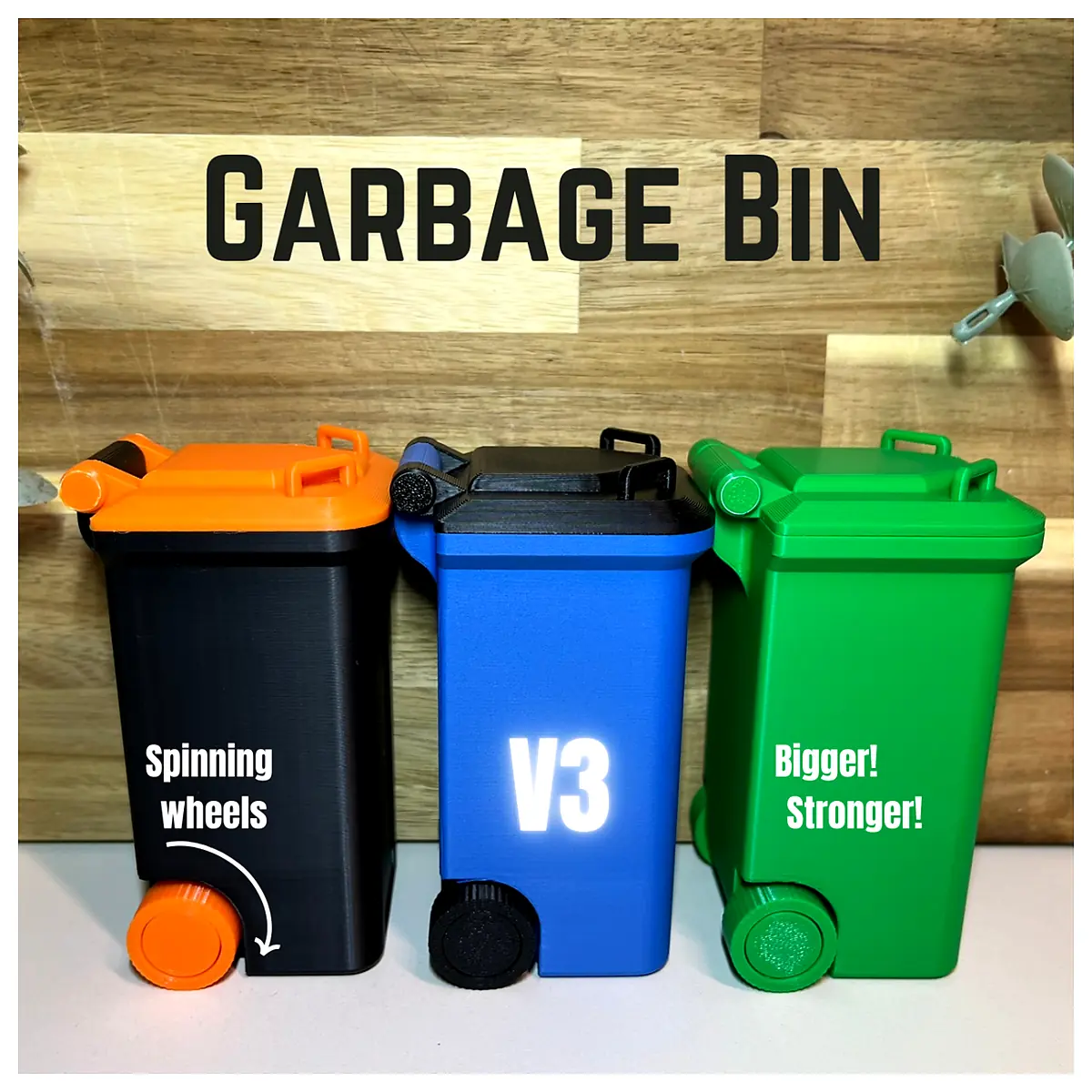 Trash Can Wheelie Bin V3 Universal Waste Receptacle Parts Repair Maintenance