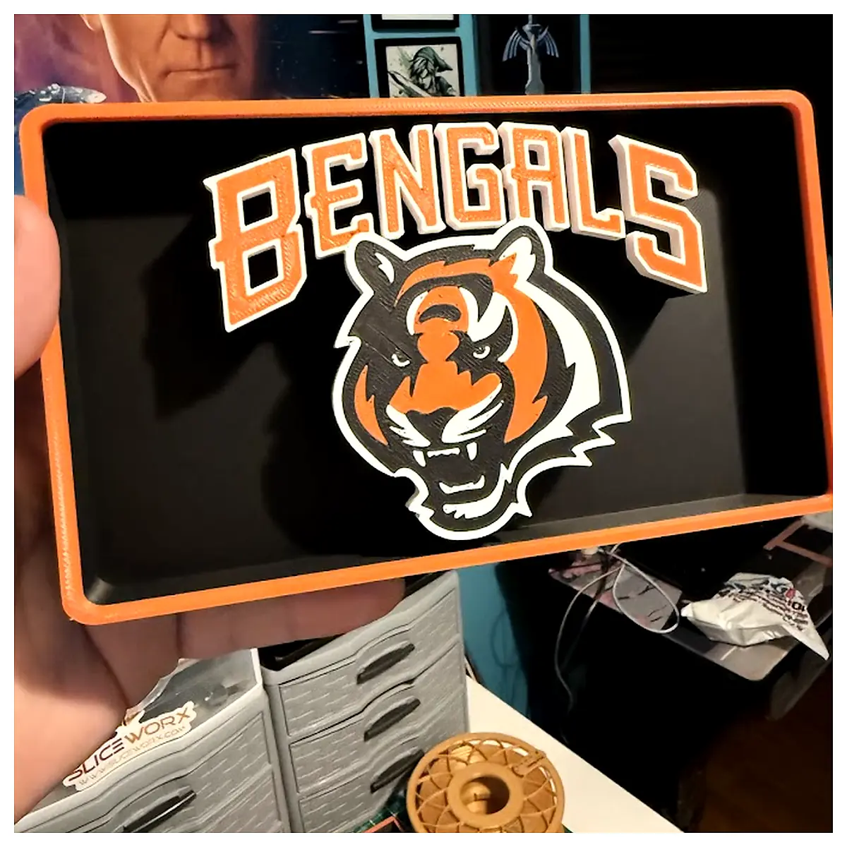 3D NFL Signs Customizable 3D Sports Signs Wall Decor Football Fan Gifts Personalized Team Signs