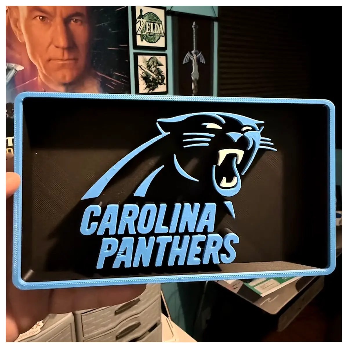 3D NFL Signs Customizable 3D Sports Signs Wall Decor Football Fan Gifts Personalized Team Signs