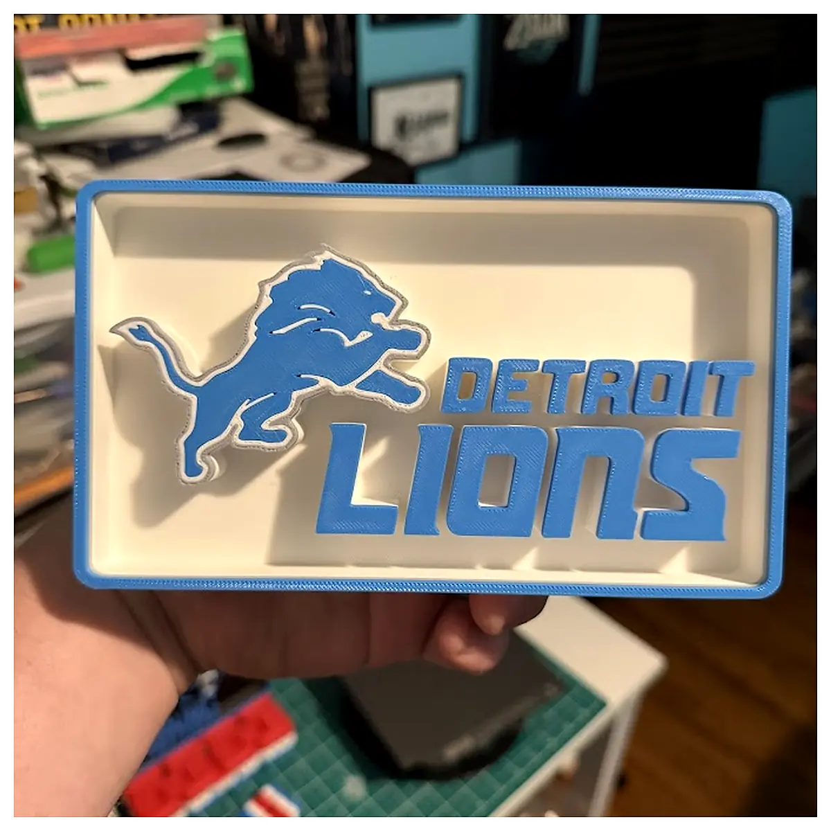3D NFL Signs Customizable 3D Sports Signs Wall Decor Football Fan Gifts Personalized Team Signs