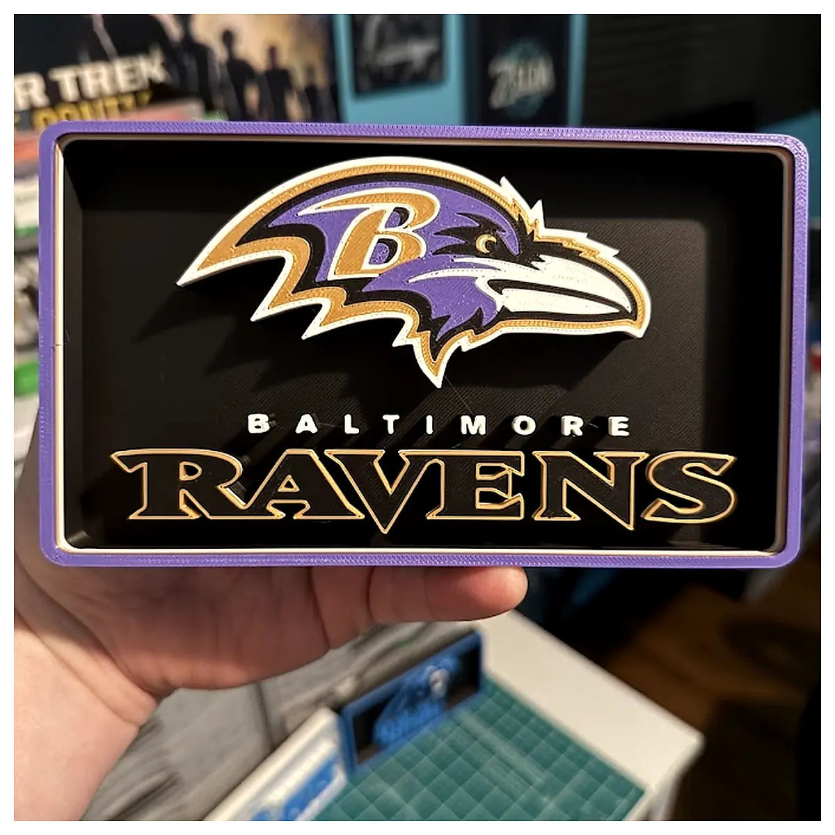 3D NFL Signs Customizable 3D Sports Signs Wall Decor Football Fan Gifts Personalized Team Signs