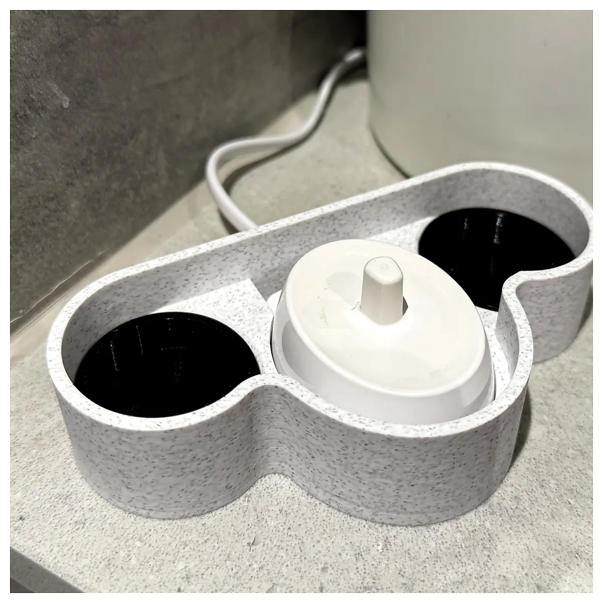Electric Toothbrush Charger Dual Charging Stand Holder Toothbrush Organizer Teeth Cleaning Oral Care