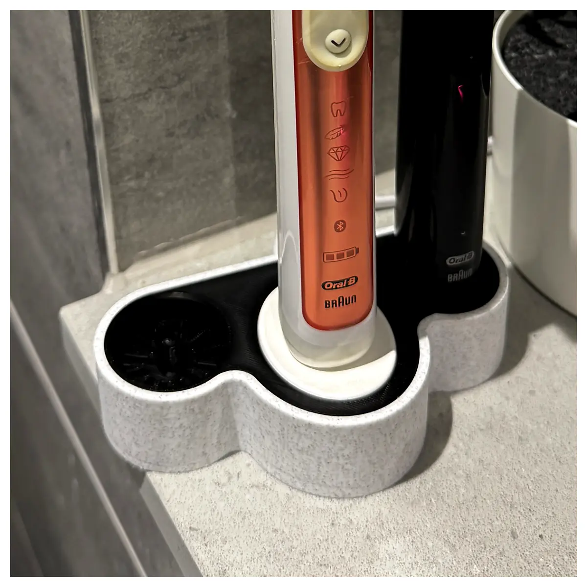 Electric Toothbrush Charger Dual Charging Stand Holder Toothbrush Organizer Teeth Cleaning Oral Care