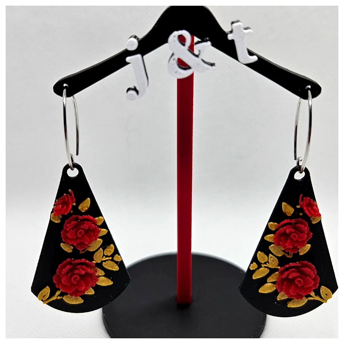 3D Floral Teardrop Earrings Universal Earrings Decoration Jewelry Repair Parts Wholesale