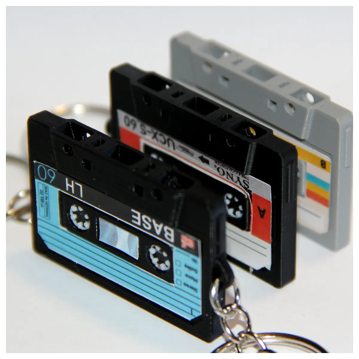 Mini Cassette Tape Keychain NFC Tag Retro Vintage Compact Portable Magnetic Keepsake