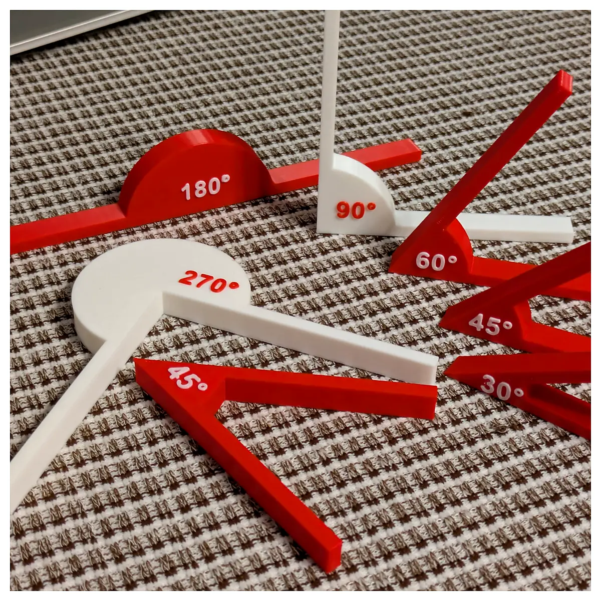 Angles Math Teaching Aid Geometry Tool Protractor Angle Ruler Measuring Tool Learning Aid Geometric Shapes Design Education