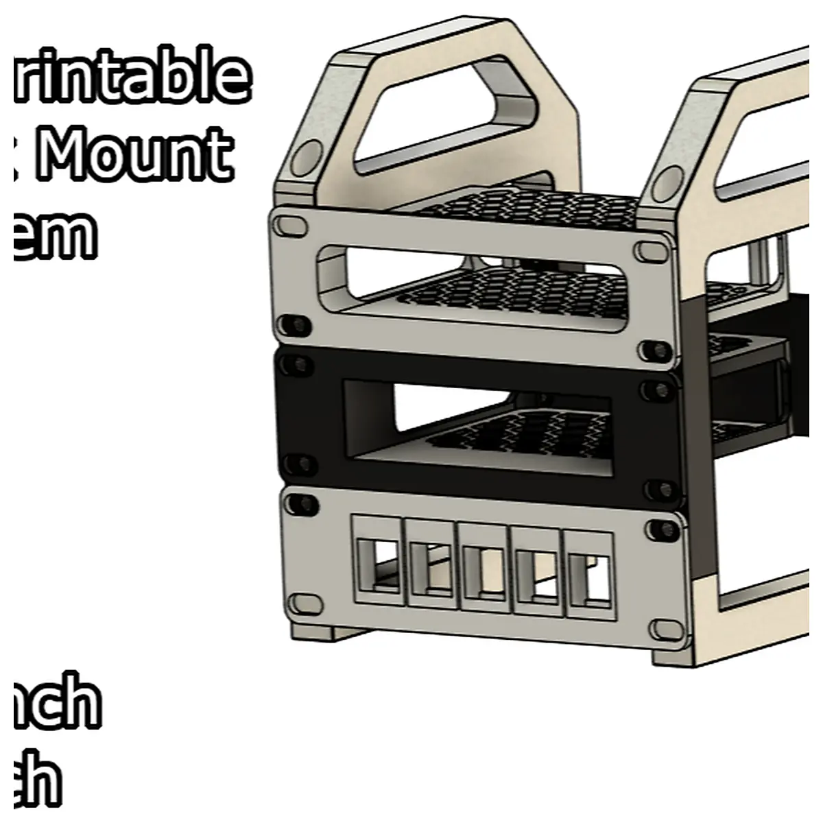 3D Printed Rack 10 Inch 6 Inch Customizable Parts Spare Parts Print Parts Storage Solutions