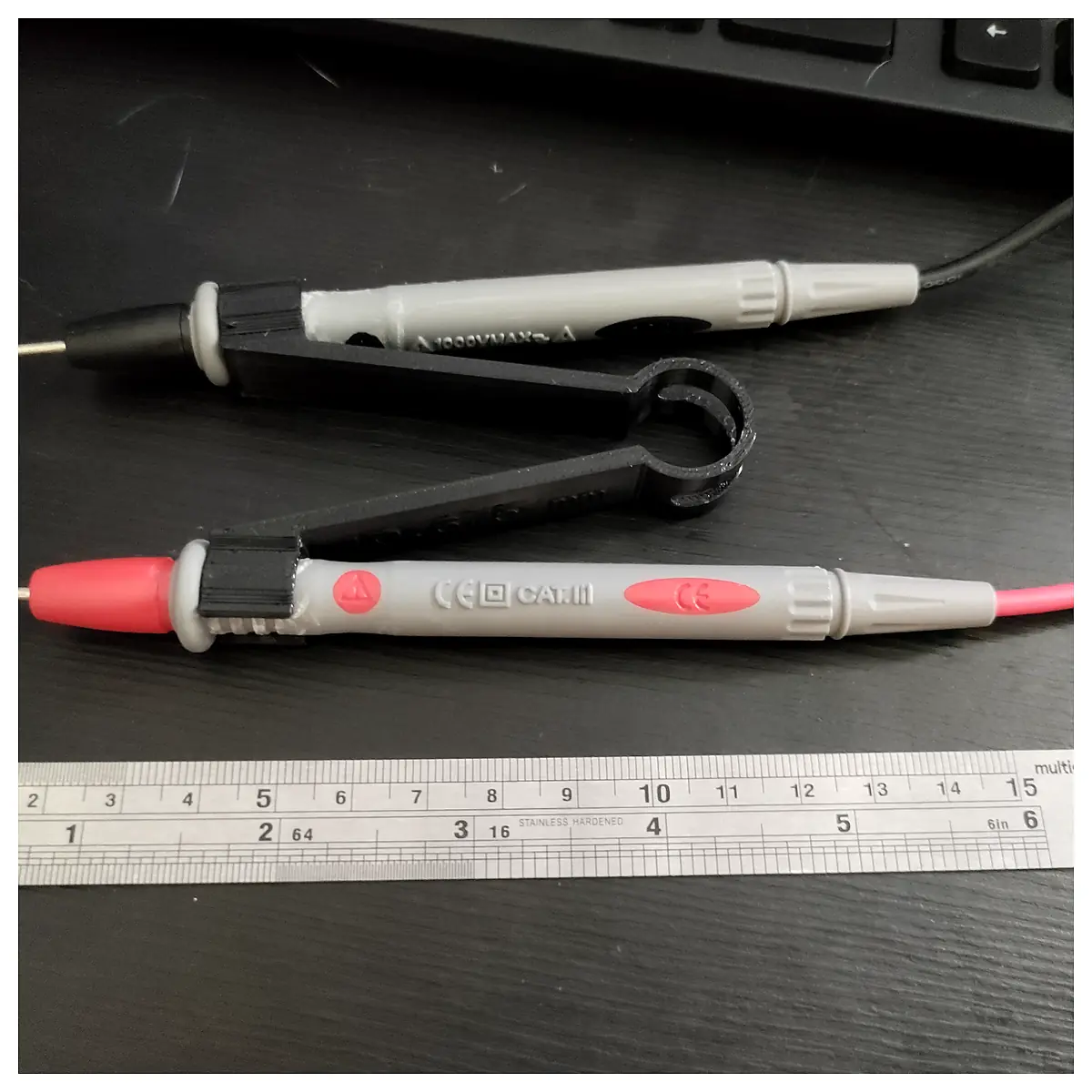 Multimeter Probe Tweezers Measurement Tool Electrical Repair Touch Probe Insulated Grips Safety