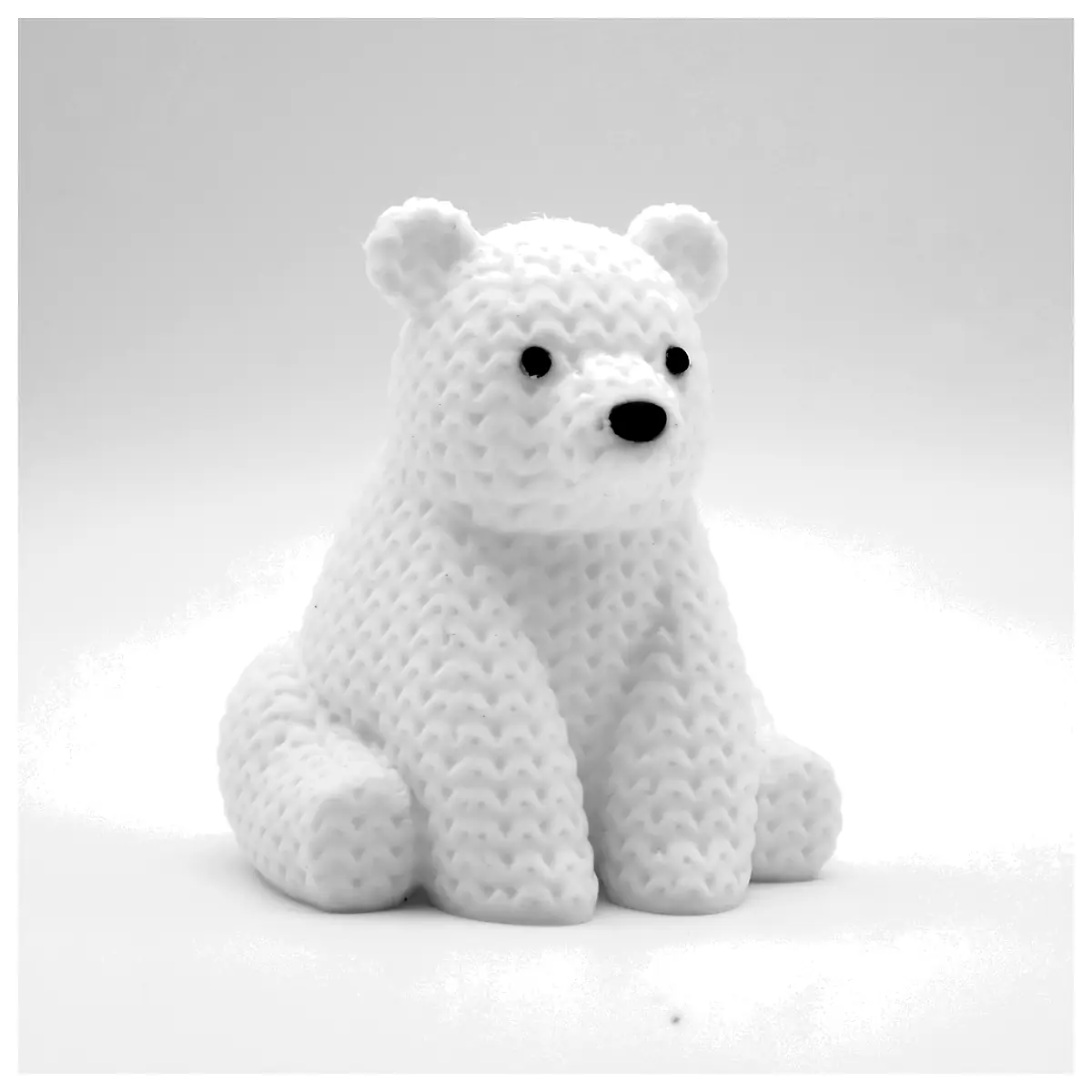 Knitted Polar Bear Plush Toy Soft Bear Kids Gift Baby Toy Comfort Cute