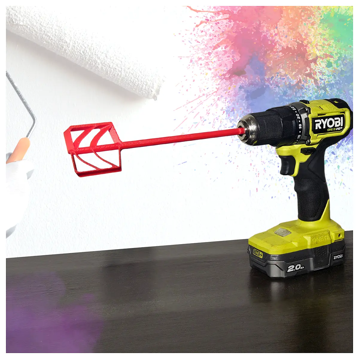 Drill Paint Mixer Durable Tested Refined Brush Paint Tool Parts Repair Universal