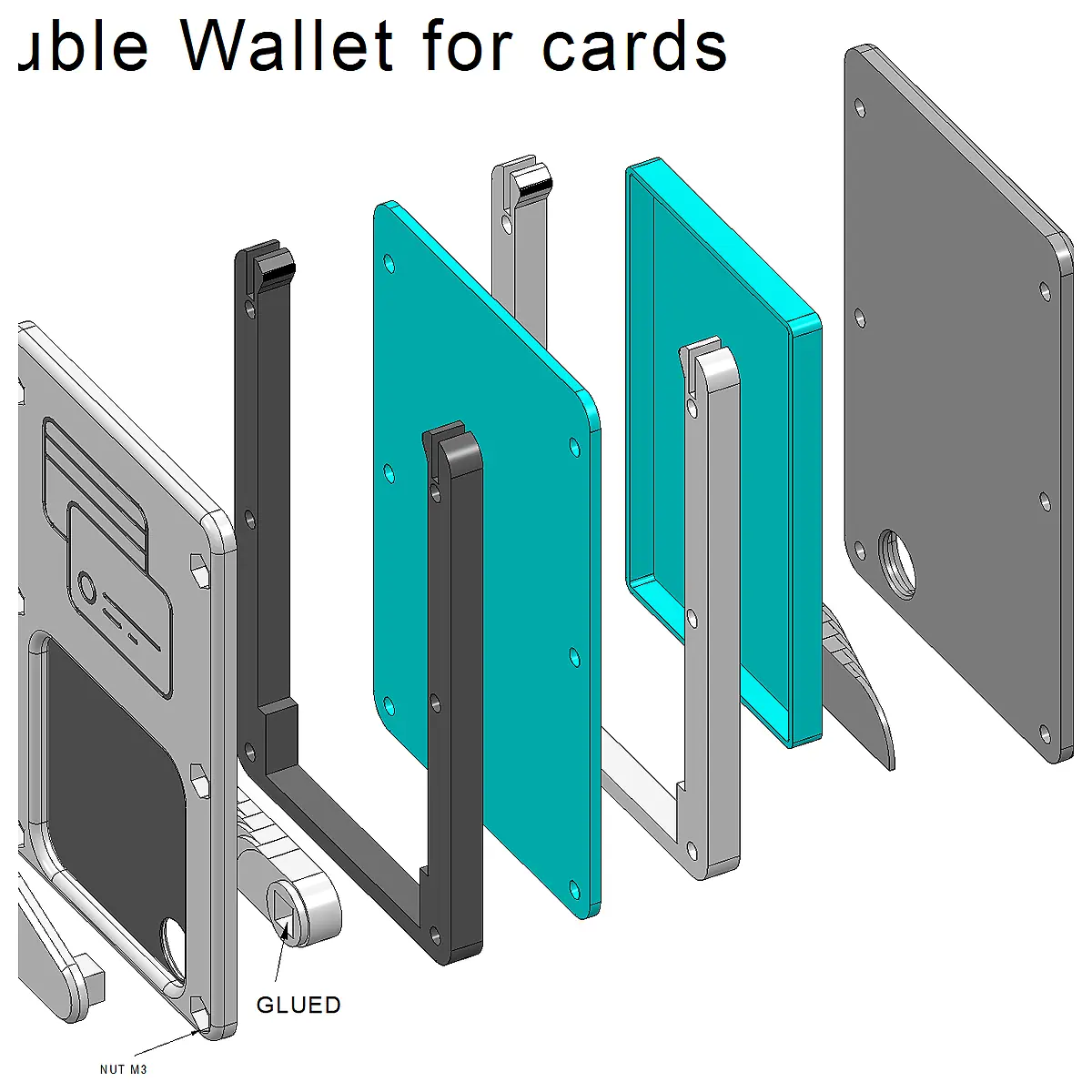 Modular Card Wallet Organizer Card Storage Wallet Holder Secure Protection Compact Design
