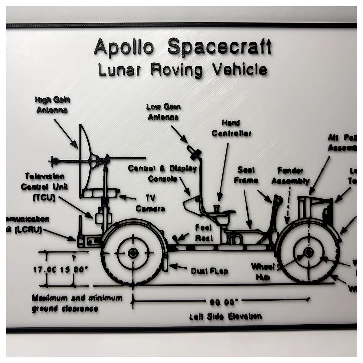 Lunar Rover Blueprint Moon Buggy Parts Spacecraft Accessories Exploration Kit Lunar Vehicle Components