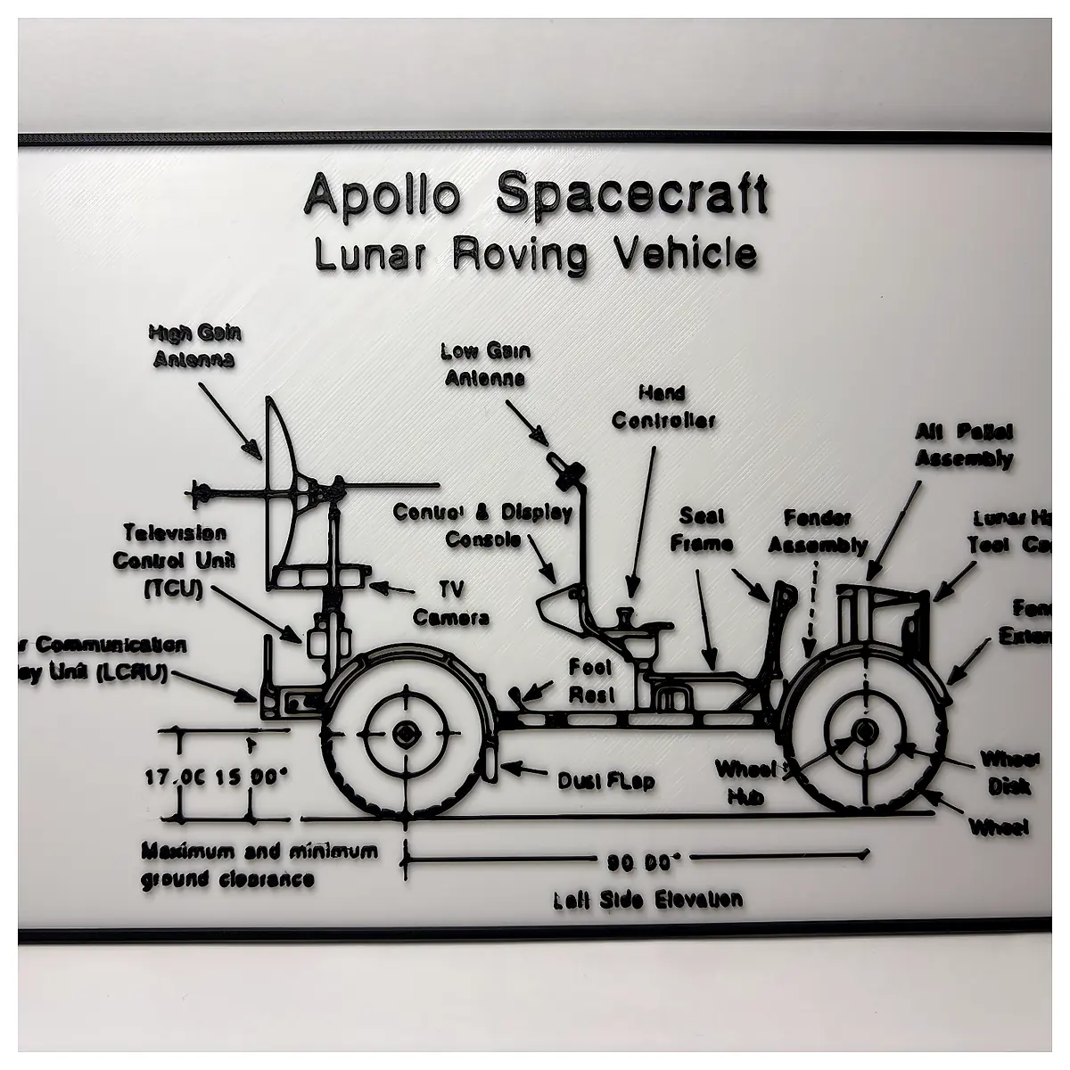 Lunar Rover Blueprint Moon Buggy Parts Spacecraft Accessories Exploration Kit Lunar Vehicle Components
