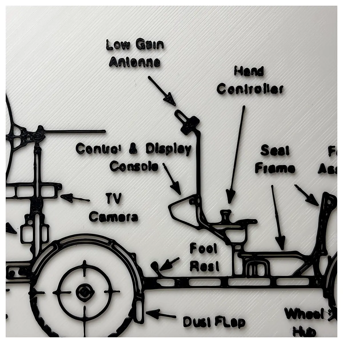 Lunar Rover Blueprint Moon Buggy Parts Spacecraft Accessories Exploration Kit Lunar Vehicle Components