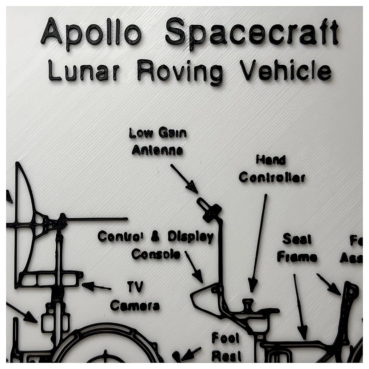 Lunar Rover Blueprint Moon Buggy Parts Spacecraft Accessories Exploration Kit Lunar Vehicle Components