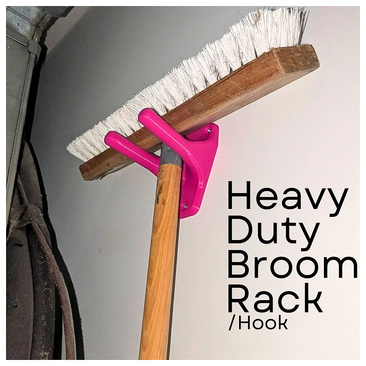 Wall Mounted Broom Holder Organizer Storage Rack Tool Hanger Bathroom Storage Solutions